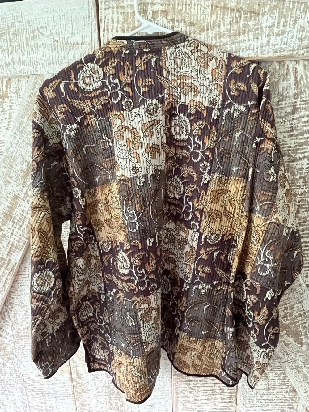 Orvis Vintage Women's Floral Quilted Jacket in Brown Multi size XL
